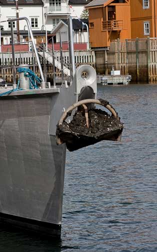 Rocna Anchor after hard mud bottom set