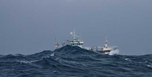 Norwegian-Fishing Boat Rough Sea off Svolvaer Norway-122