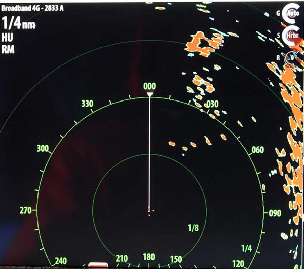 Simrad 4G BB radar test on Wind Horse 4